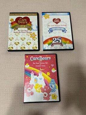 NWOT Three Vintage Care Bear Themed DVD's